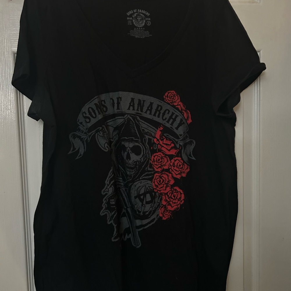 Black Sons of Anarchy Graphic T-Shirt